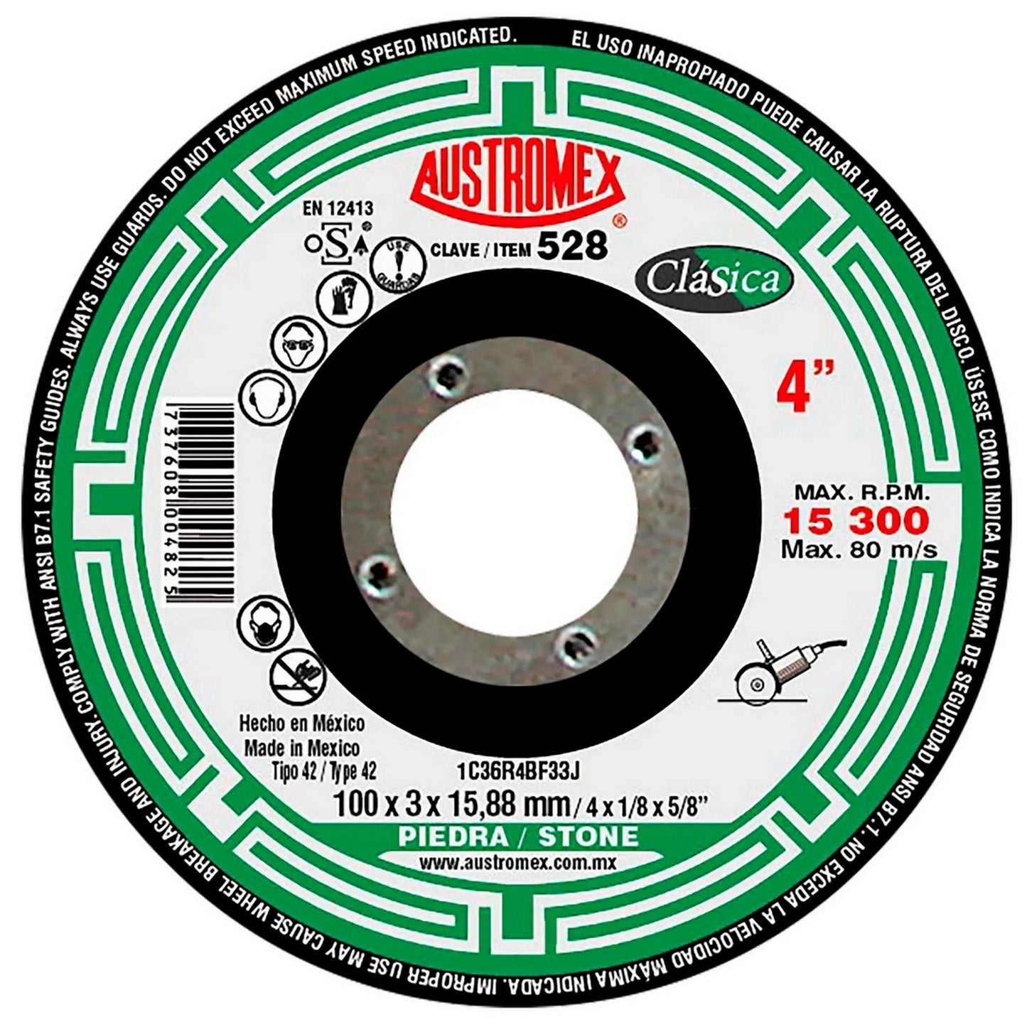 DISCO CORTE PIEDRA 4" 528