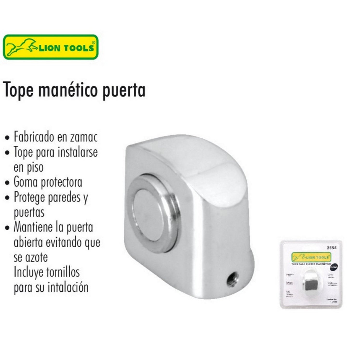 TOPE PARA PUERTA MAGNETICO CROMO