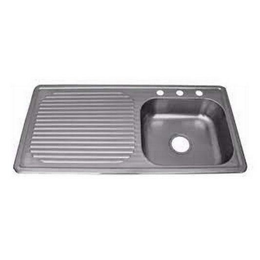 TARJA ACERO INOX ESCURRIDOR IZQ 100x50cm