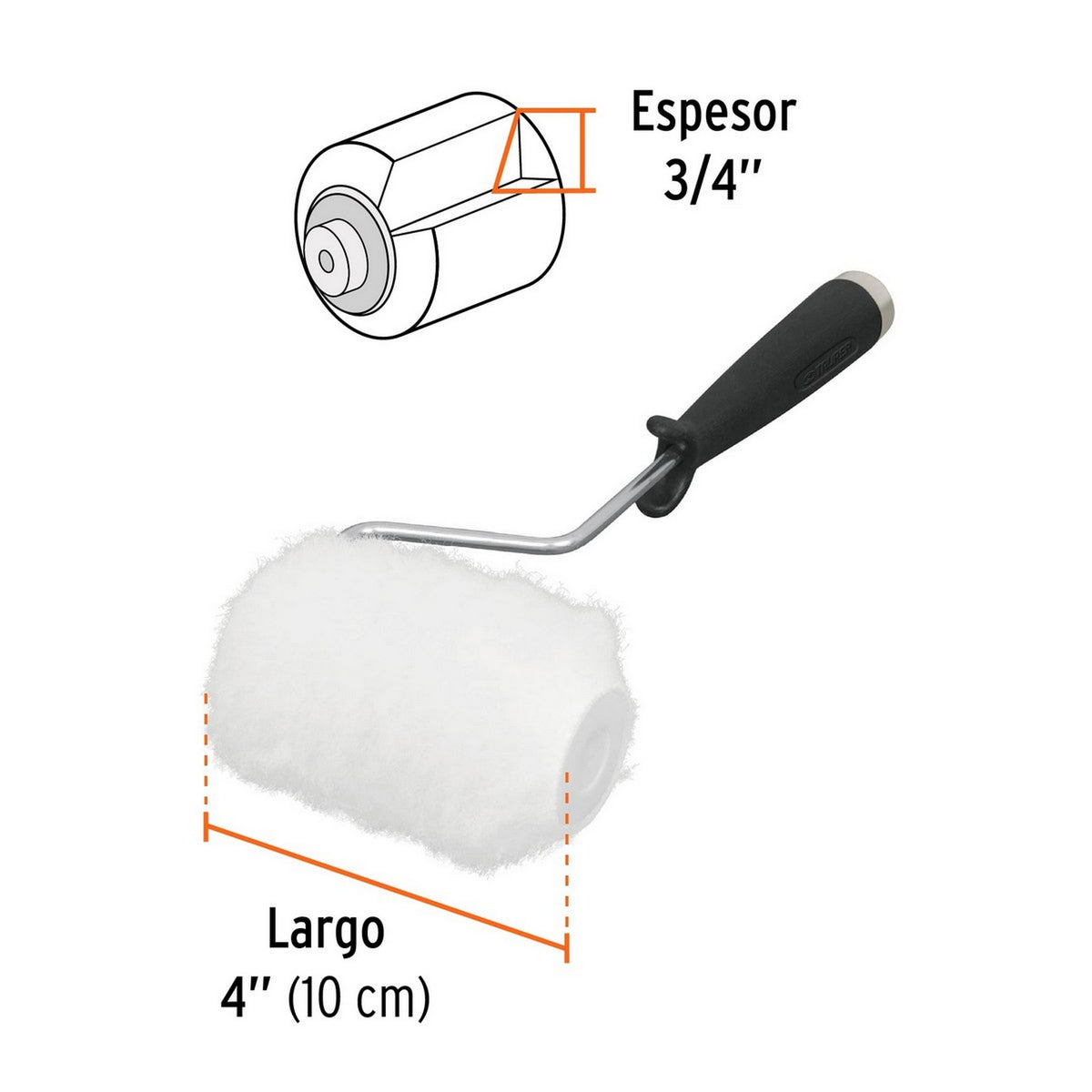 MINI RODILLO PARA PINTAR FELPA DE 4" POL