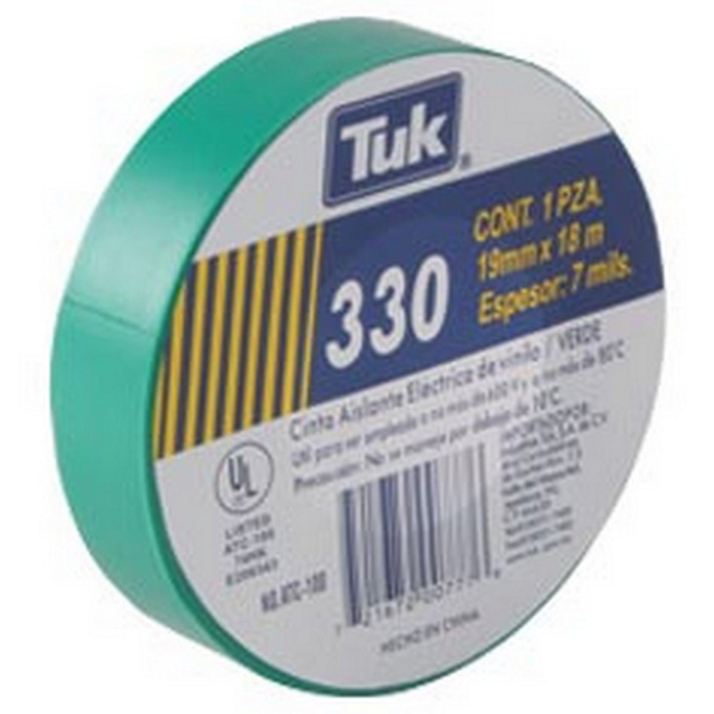 CINTA AISLAR VERDE #330 19 mm x 18 m