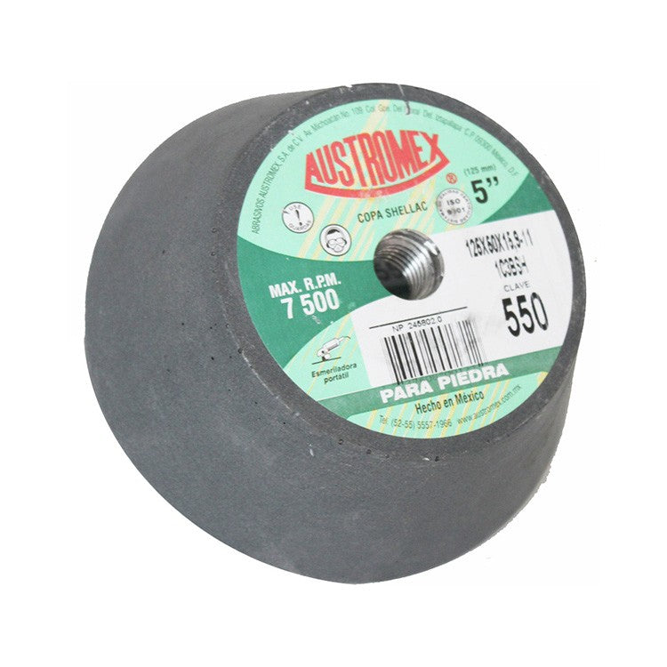 COPA ABRASIVA 5" x 2" x 5/8" GRANO 220