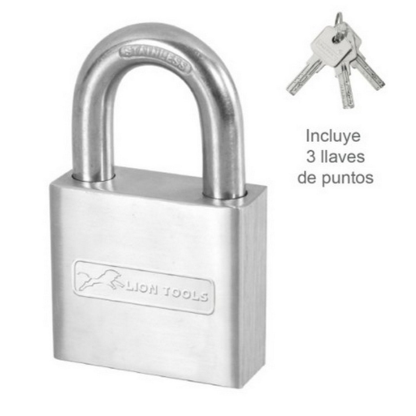 CANDADO ACERO INOXIDABLE CUADRADO 40 mm