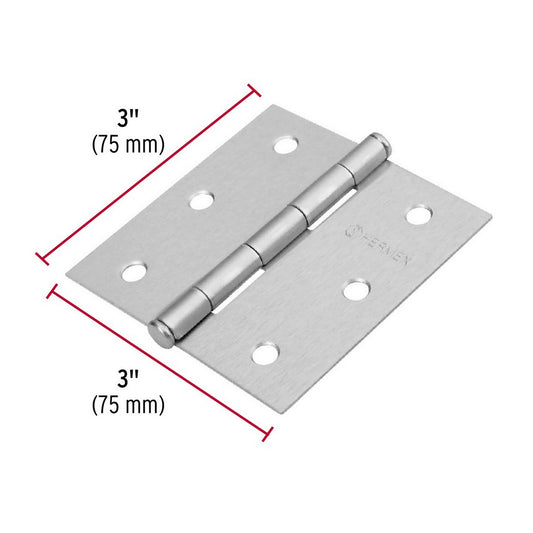 BISAGRA CROMO MATE 3" x 3"