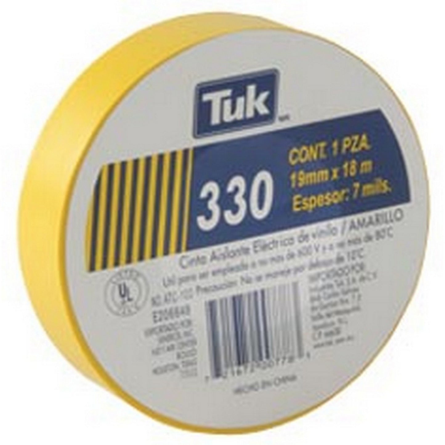 CINTA AISLAR AMARILLO #330 19 mm x 18 m