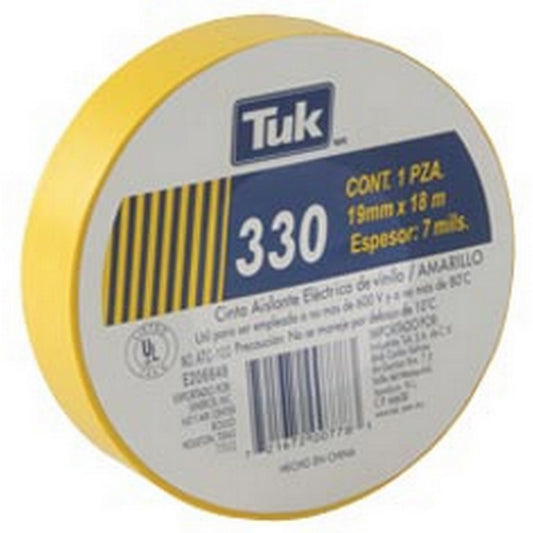 CINTA AISLAR AMARILLO #330 19 mm x 18 m